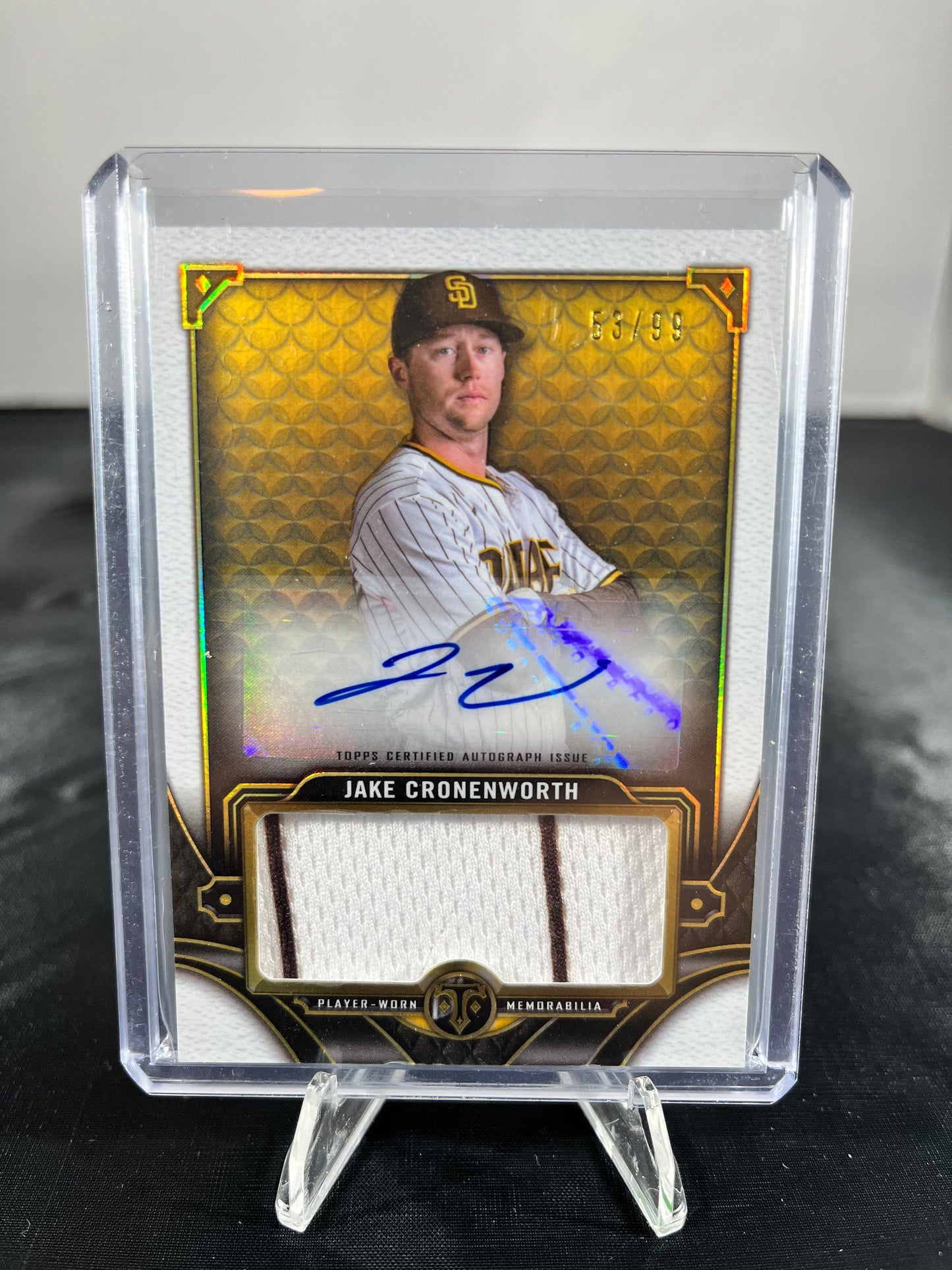 Jake Cronenworth - 2022 Topps Triple Threads - Jumbo Relic Patch Autograph /99 - #ASJR-JC