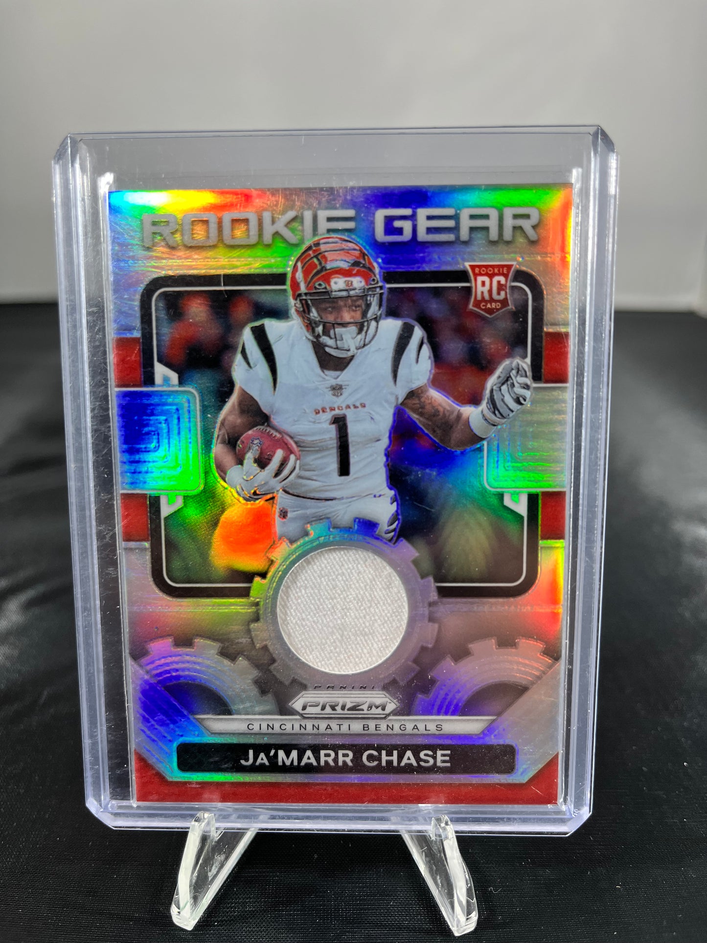 Ja'Marr Chase - 2021 Prizm NFL - Rookie Gear Silver Patch - #RG-7