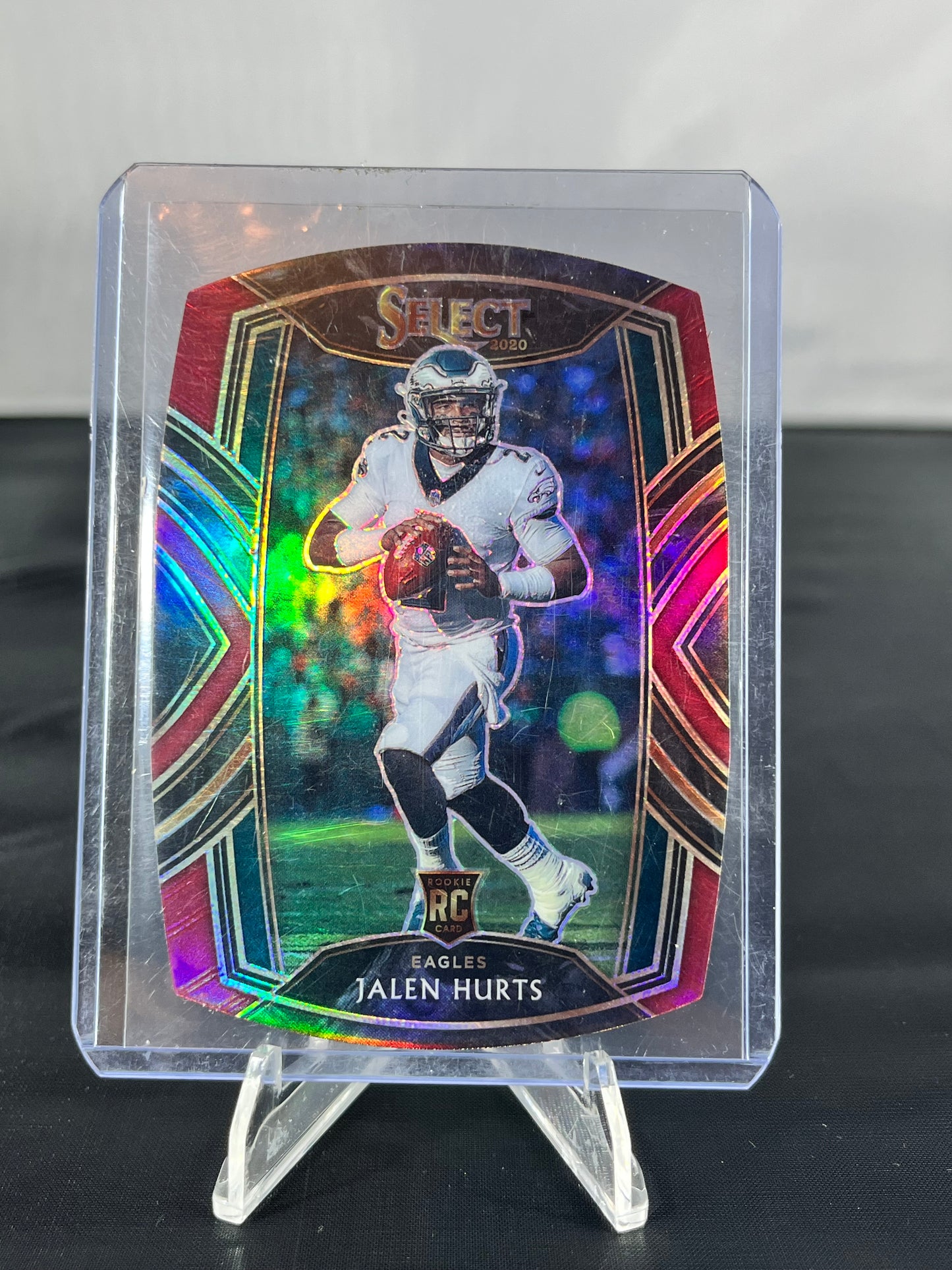 Jalen Hurts - 2020 Select NFL - Rookie Red Prizm Die Cut - #250