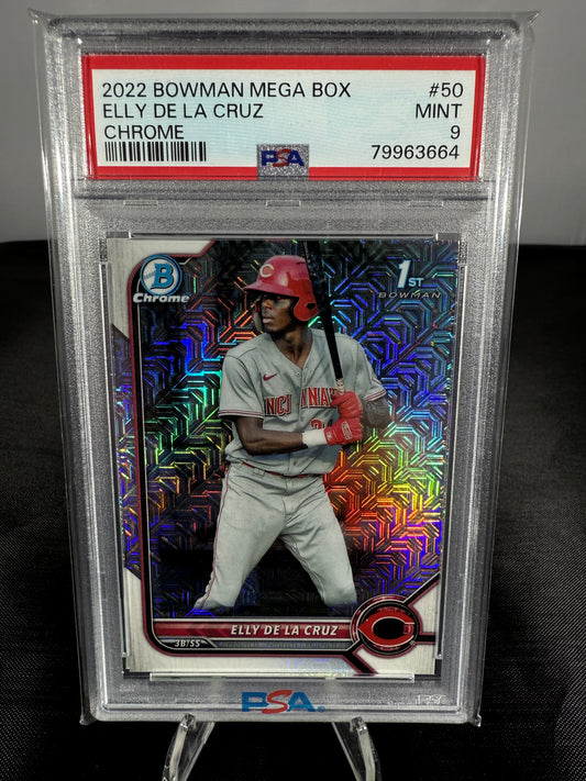 Elly De La Cruz - 2022 Bowman Chrome - 1st Bowman Mega - #50 - PSA 9