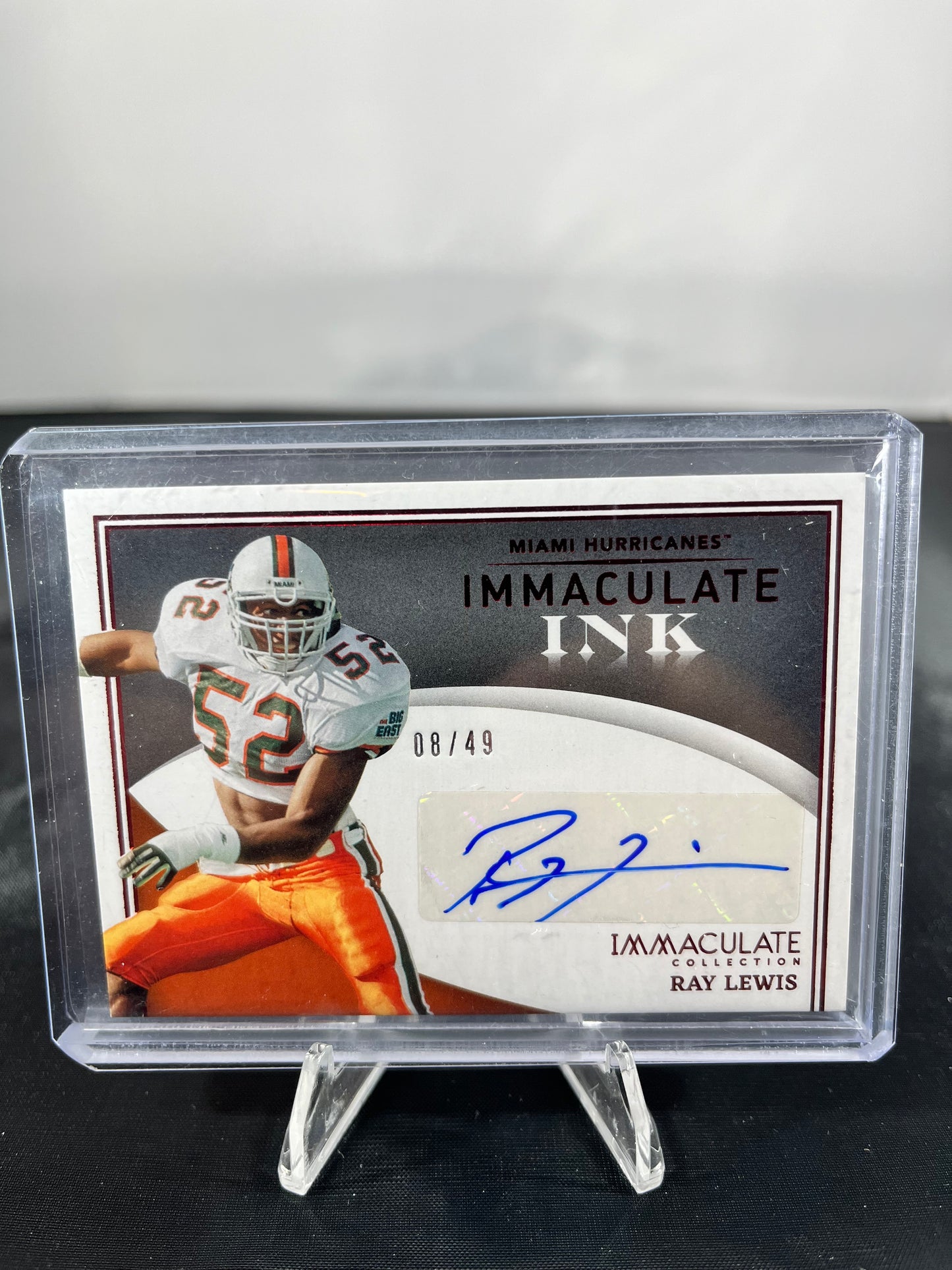Ray Lewis - 2022 Immaculate Ink - Autograph /49 - #IN-RAY