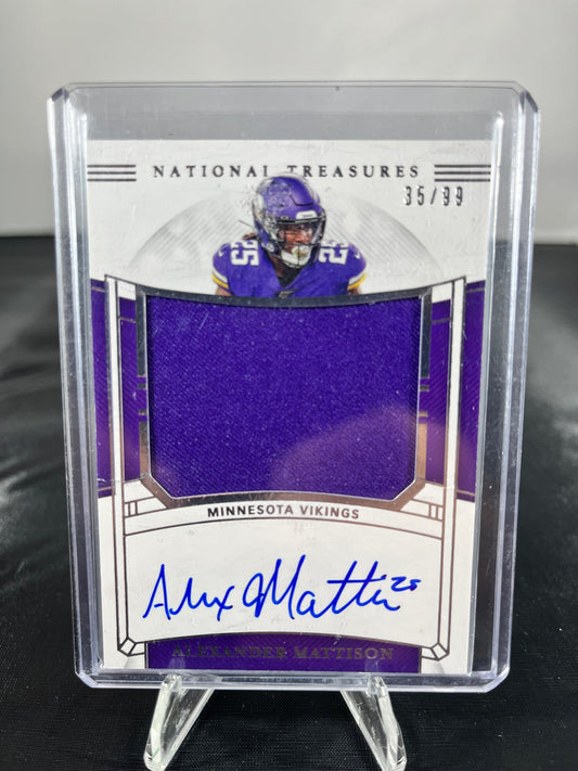 Alexander Mattison - 2019 Nation Treasures NFL - Jumbo Patch Autograph /99 - #RMS-AM